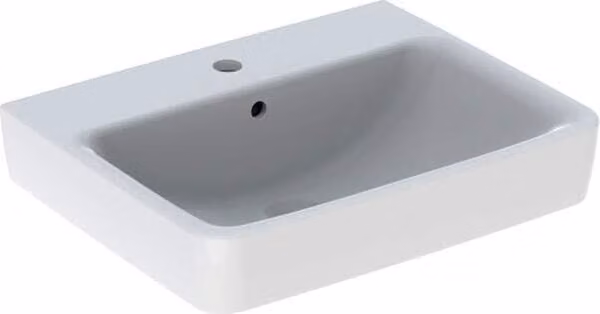Geberit Renova Plan, lavabo, 60x48 cm, 1 trou pour robinet, avec trop-plein, 501636, 501.636.00.8, 501.636.00.8