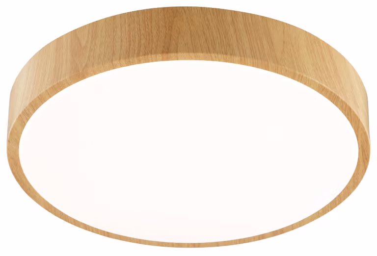 Plafoniera a LED BRILLIANT, Ø 33 cm, 18 W, 3000 K, 1800 lm, bianco caldo, IP20, effetto legno