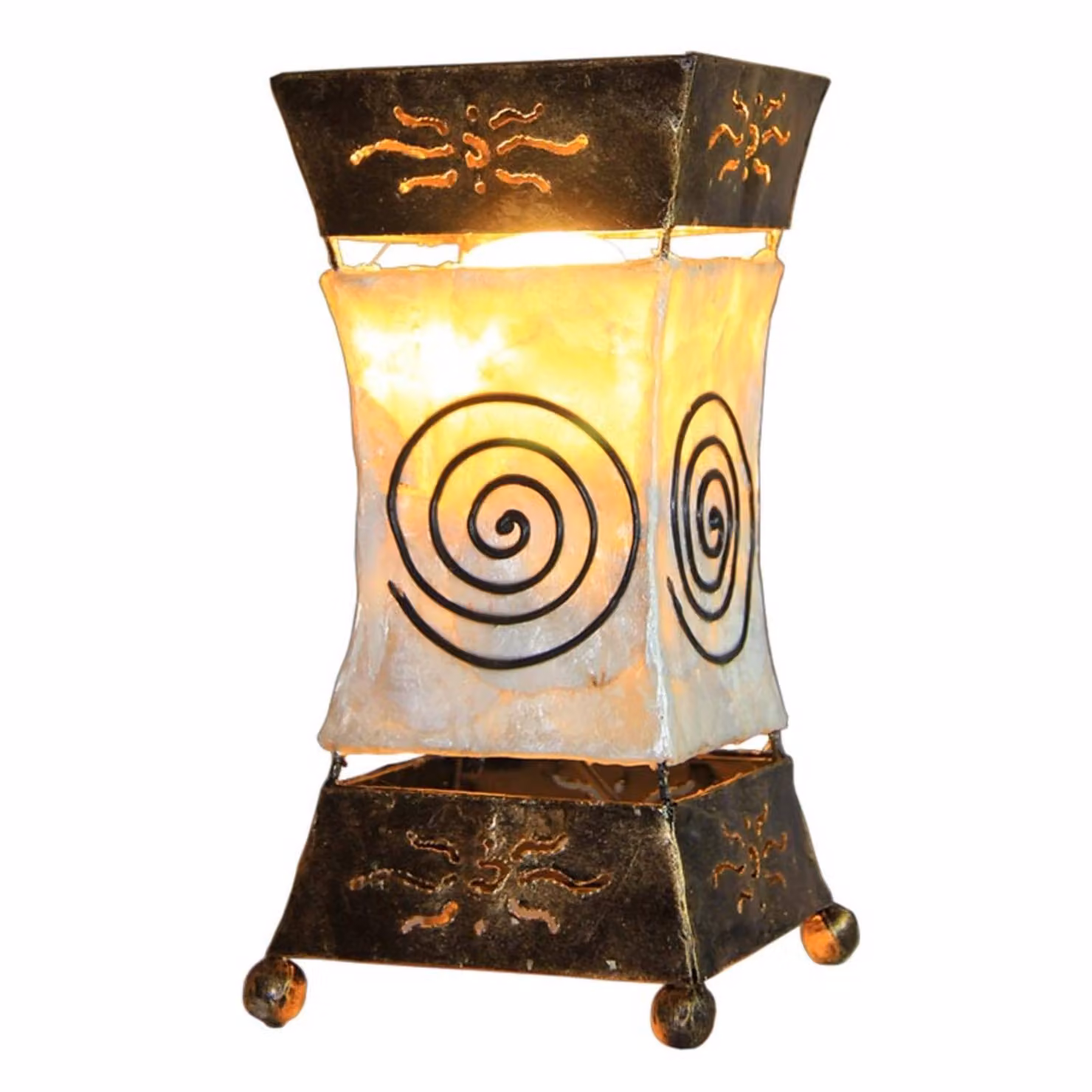 Woru Lampada da tavolo XENIA, Bronzo / Ottone antico, Soggiorno / Sala da pranzo, Metallo, Design, Lampada da tavolo