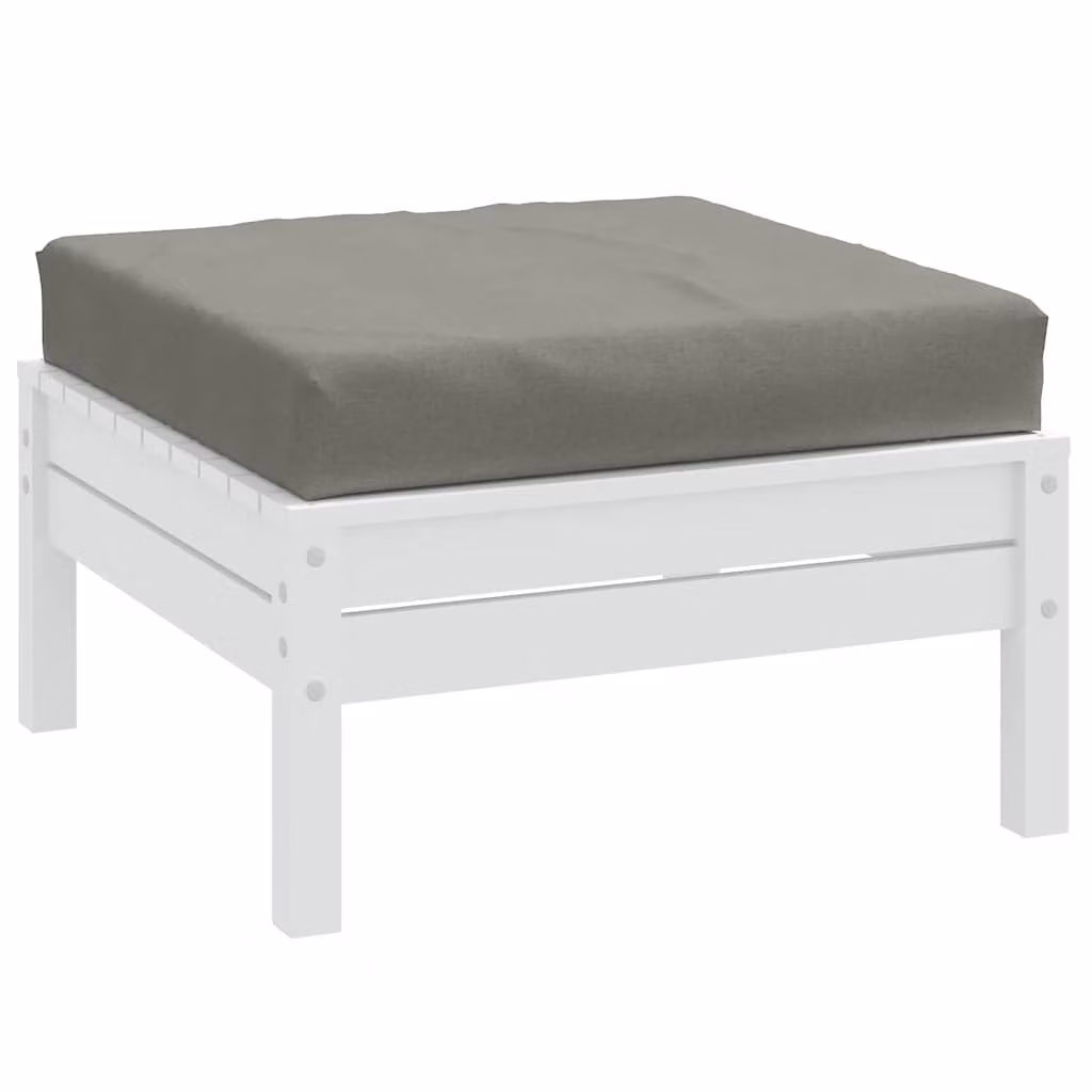 vidaXL Cuscino per Pallet Grigio in Tessuto di Poliestere L/P/H: 60 x 60 x 9,5 cm
