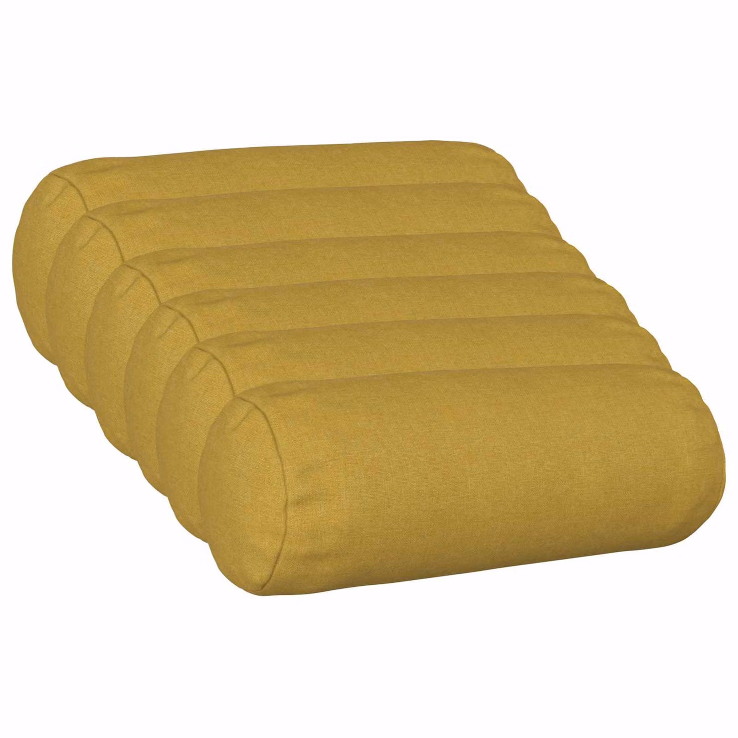 Set di 6 federe rotonde vidaXL HEERLEN in tessuto verde chiaro e giallo, Ø 15 x 40 cm