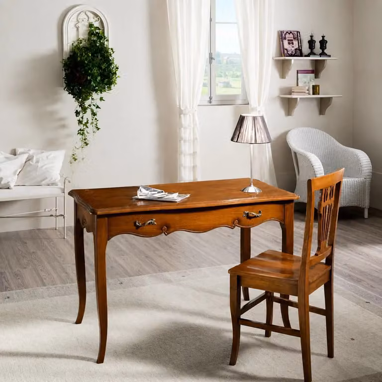 Scrivania in legno di abete con un cassetto Mobili 2G colore marrone L: 120 cm, P: 65 cm, H: 78 cm