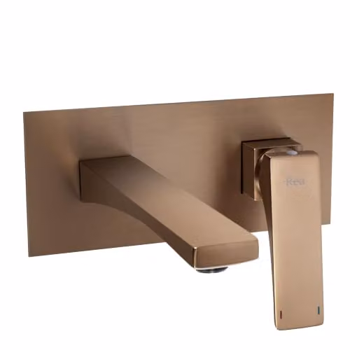 Rea - Rubinetto per lavabo da incasso Joe Premium in rame spazzolato - 17 x 22,5 x 10 cm
