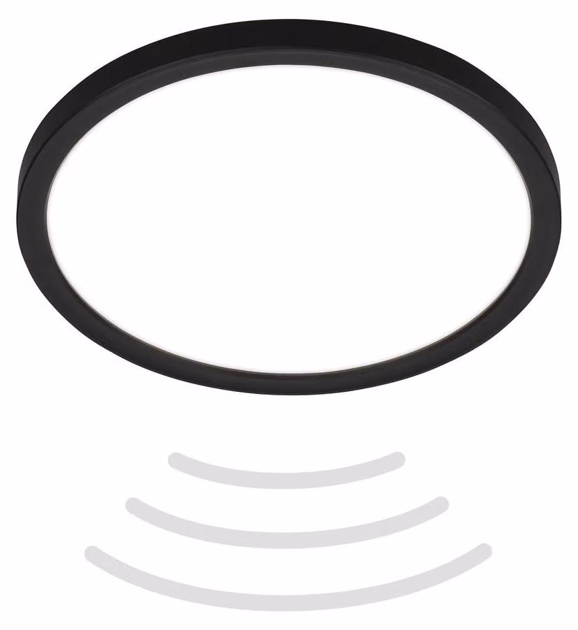 Briloner Move Lampada da soffitto LED con rilevatore di movimento, retroilluminazione, IP44, nero