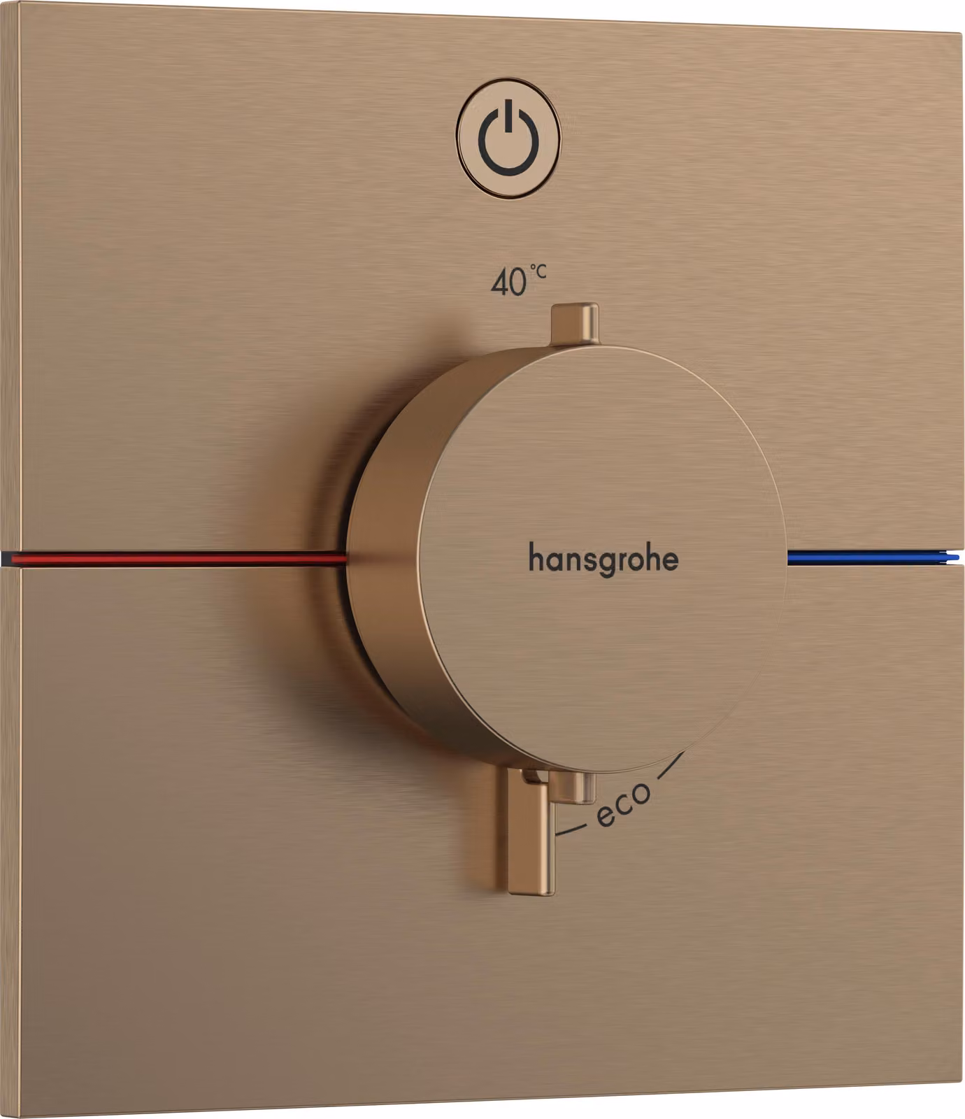 hansgrohe ShowerSelect Comfort E thermostat, encastré, 1 consommateur, rosace carrée, avec bouton, 15571140, 15571140