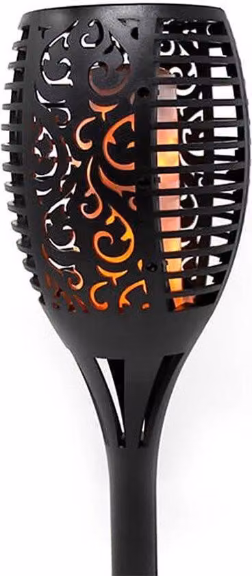 Lampada solare da giardino a griglia, set da 6 pezzi, LED, plastica nera