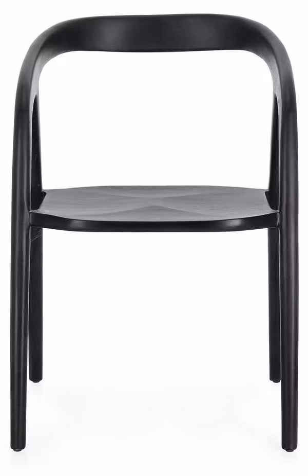set di 2 sedie Dotty 56,5 x 79,5 x 55 cm teak nero