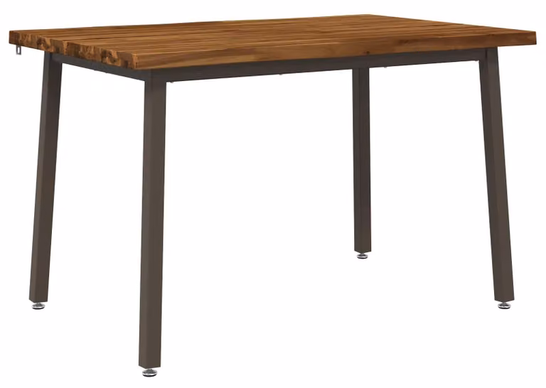 120 x 80 x 75 cm. Mobile in legno massello di acacia, finitura naturale e color caffè