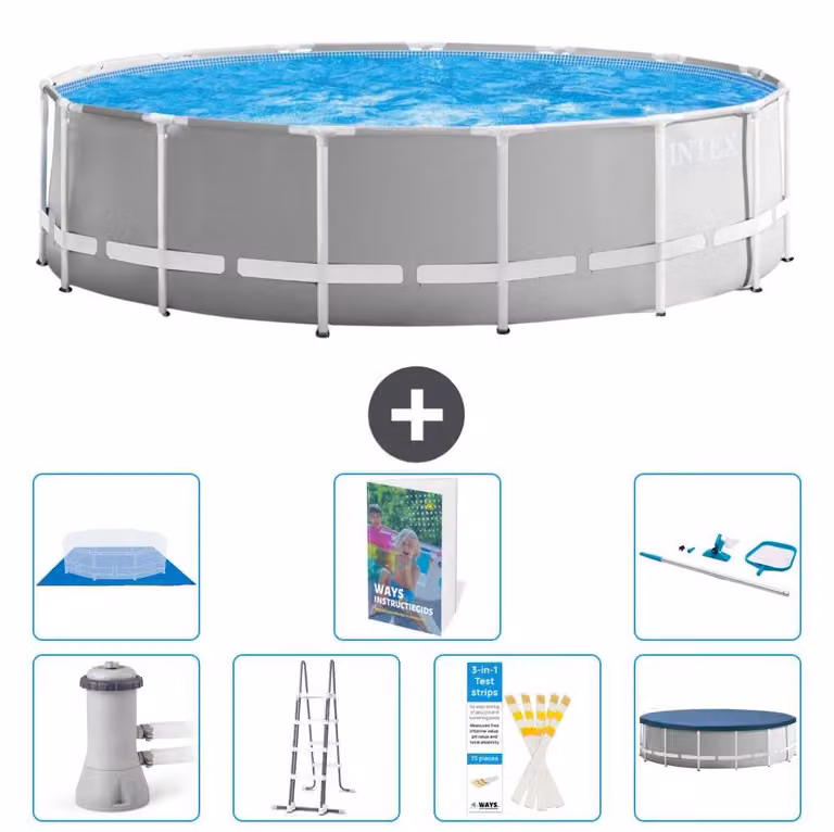 Struttura per piscina a forma di prisma - 457x122 cm - composta da 6 elementi - modello S573