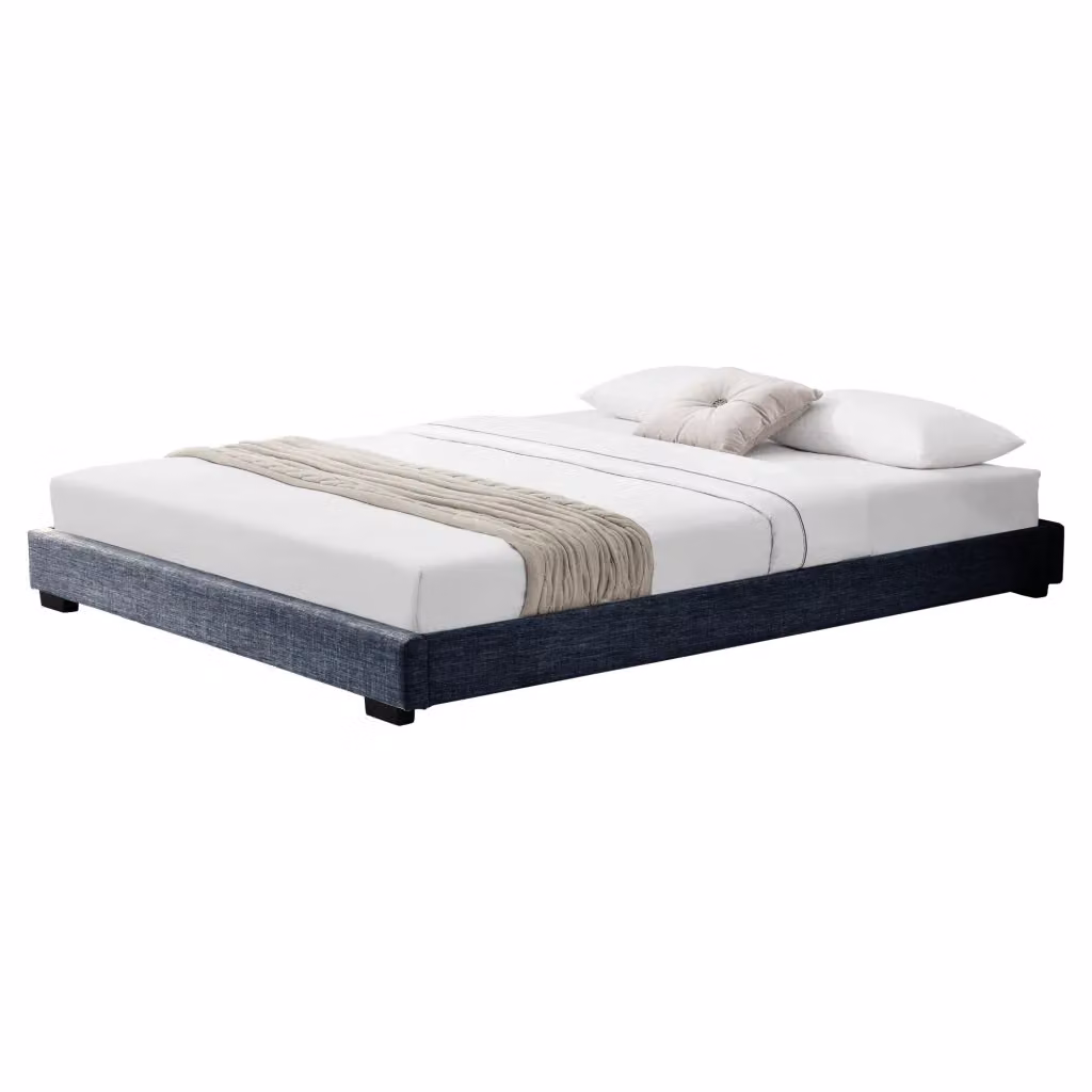 Letto Matrimoniale Hamar Corium con Rivestimento in Tessuto Grigio L/P/H: 180 x 200 x 214 cm – 2