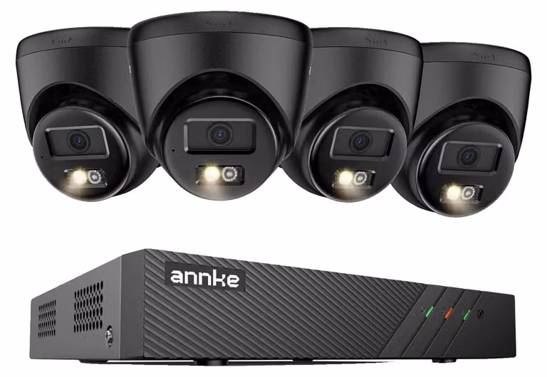 Sistema di videosorveglianza, videoregistratore NVR da 8MP, telecamera con visione notturna, kit di 4 telecamere modello I51HN, 1T-a