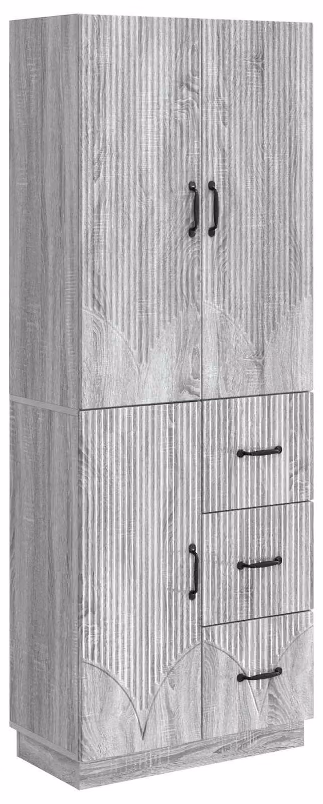 Set di armadi 2 pcs Sonoma grigio Legno ingegnerizzato