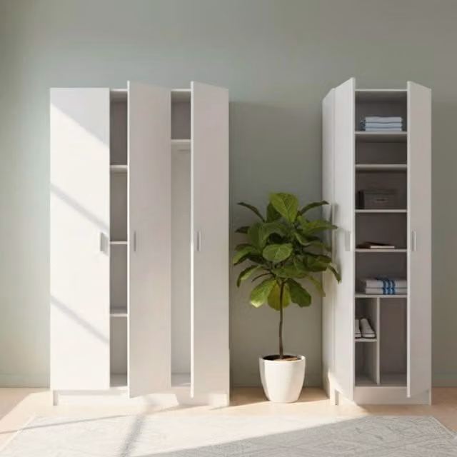 Armadio Multiuso Grande Modulabile Tergu Bianco L: 168 cm, H: 180 cm