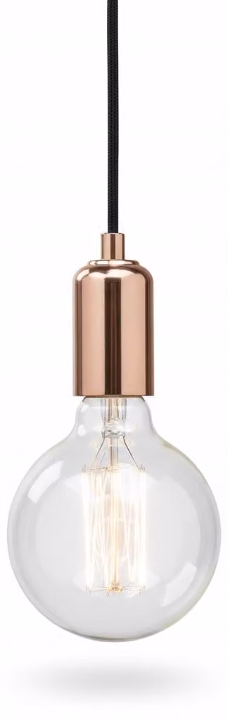 Lampada a sospensione da soffitto, 2 metri, attacco E27, modello OSW-2, finitura rosa oro