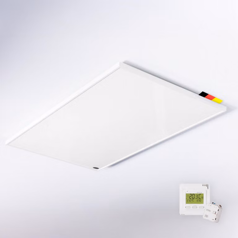 Riscaldamento a infrarossi per soffitto - 1200 Watt - Alluminio - Elettrico - Termostato wireless - Per interni