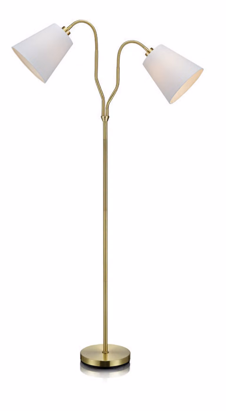 Lampada da terra MODENA in ottone 2 lampade