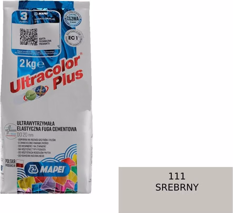 Stucco per fughe Flexfuge MAPEI Ultracolor Plus 2 kg universale, 111 grigio argento