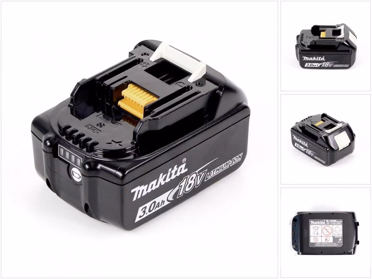 Makita BL 1830 B 18V - Batteria da 3 Ah / 3000 mAh Li-Ion con LED - originale, no imitazione