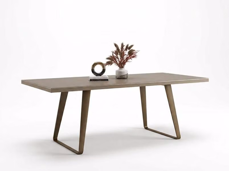 Tavolo da pranzo moderno, color marrone, design, tavolo da cucina, tavolo per la sala da pranzo, legno