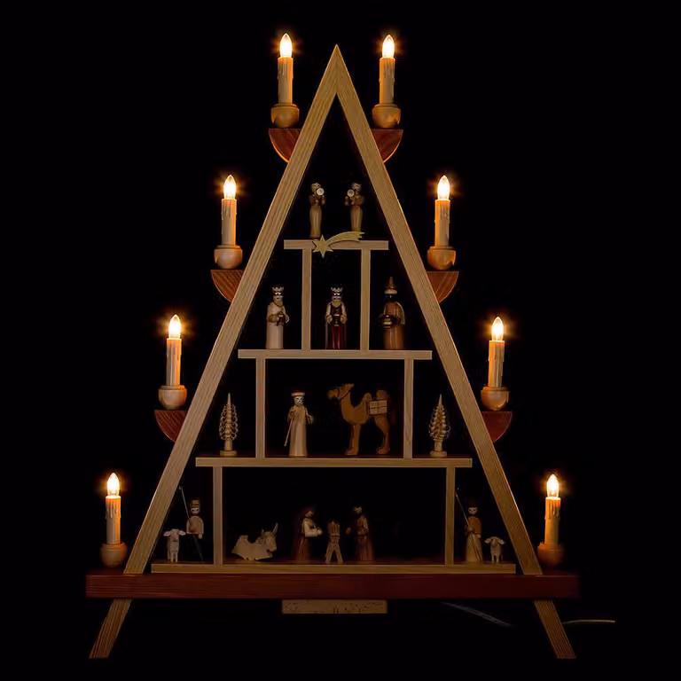 Decorazione per finestra Natività di Cristo naturale HxL= 69x55cm NUOVO