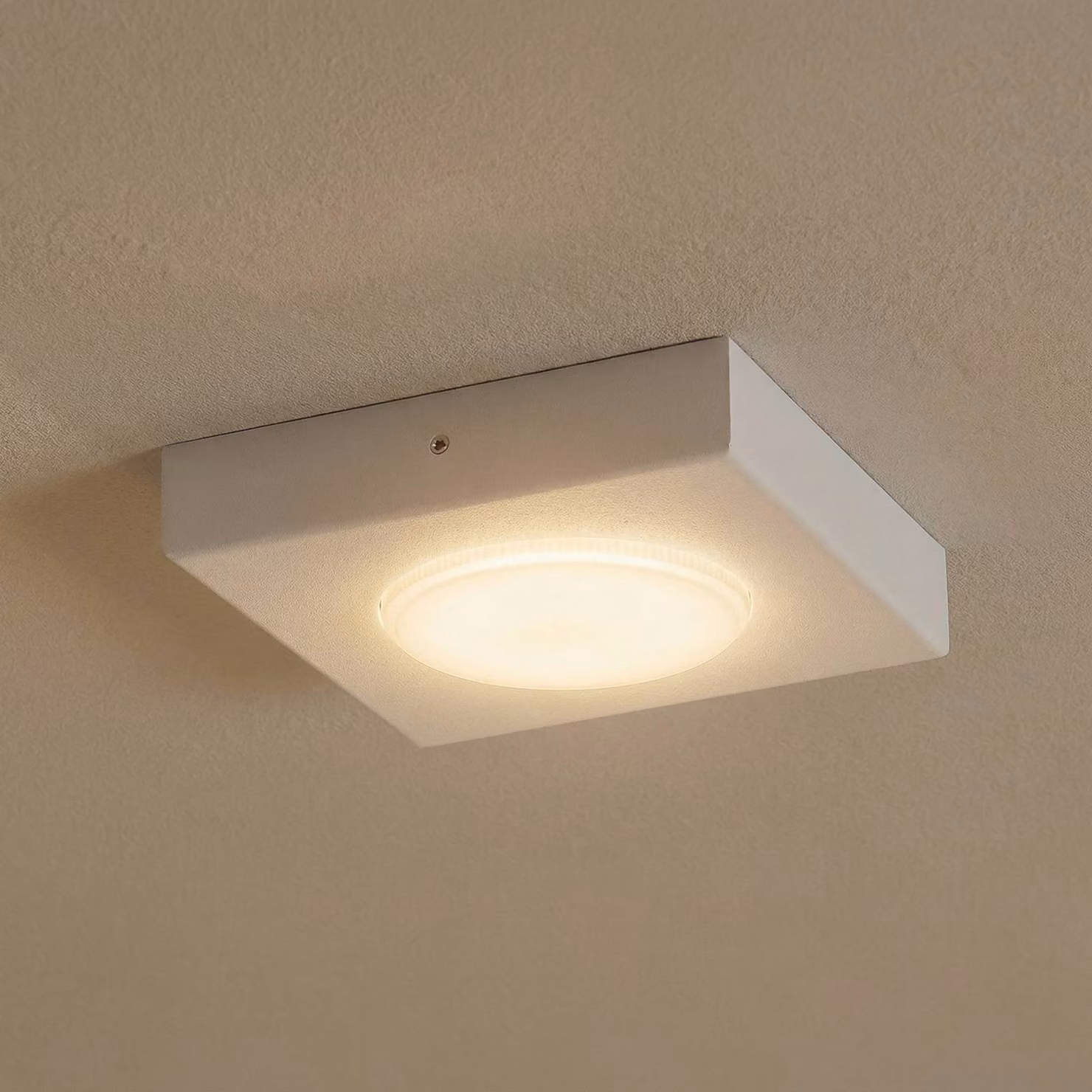 Plafoniera soffitto Hero SIGMA, dimmerabile, Bianco / Opale, Corridoio, Metallo, Moderno, Plafoniera