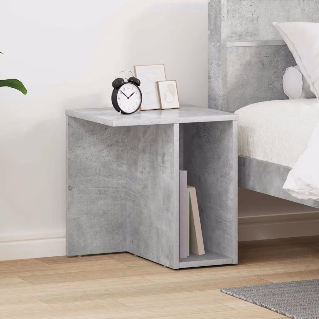 Tavolino moderno vidaXL in legno ingegnerizzato MDF grigio, L/P/H: 37 x 32 x 40 cm