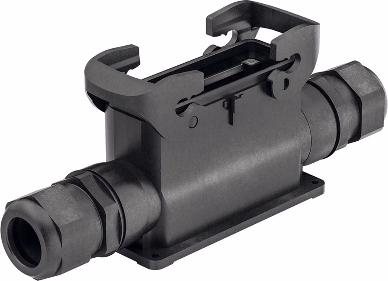 "Han ECO 24B custodia di base con pressacavo, uscita cavi laterale 2xM40, con 2 staffe trasversali"