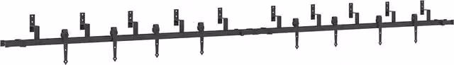 Kit di Binari per Porte Scorrevoli CFW9242606 in Acciaio Inox Nero Opaco Lunghezza: 427 cm