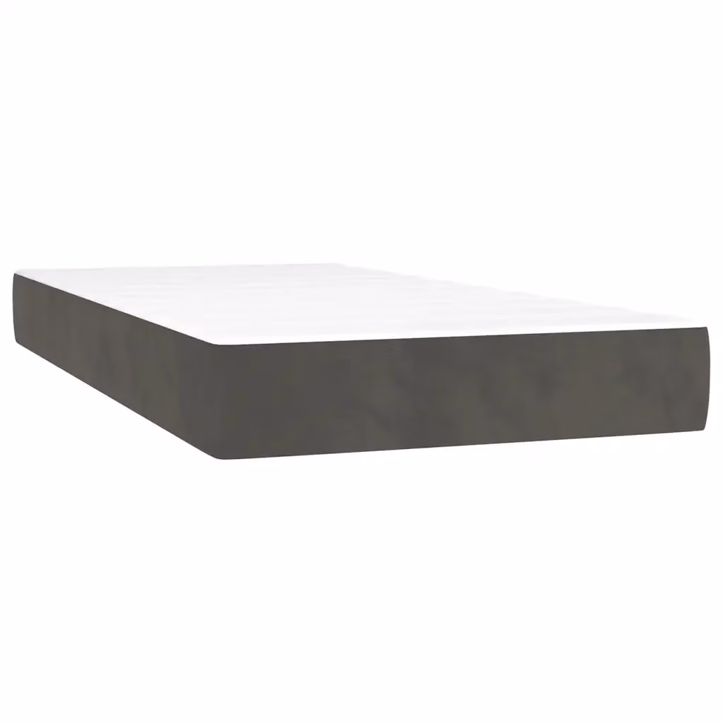 Materasso Ibrido vidaXL in Velluto Grigio e Bianco L: 80 cm, P: 220 cm, H: 20 cm – 2