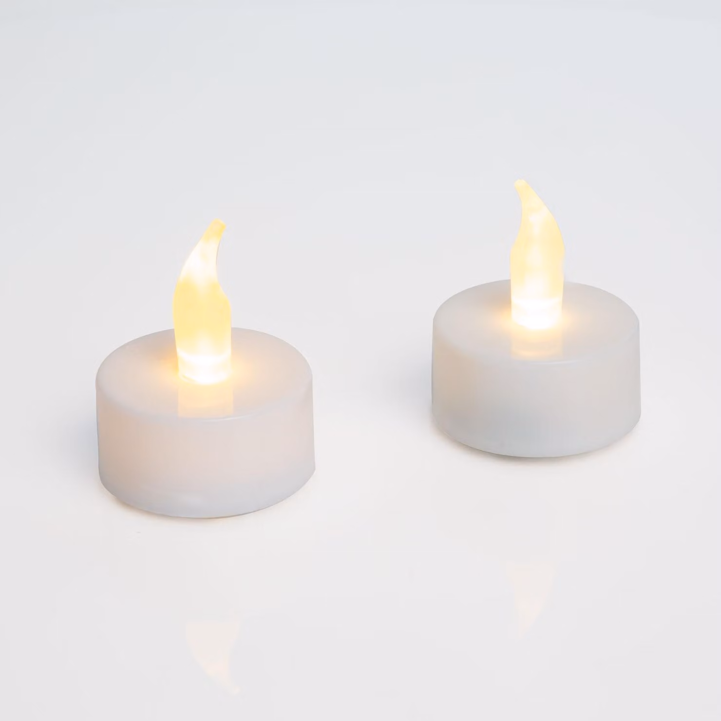 Candele a LED - bianche - confezione da 2 pezzi