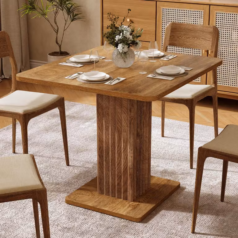 Tavolo da pranzo, tavolo da pranzo da 90 cm, tavolo da cucina quadrato, per sala da pranzo e soggiorno
