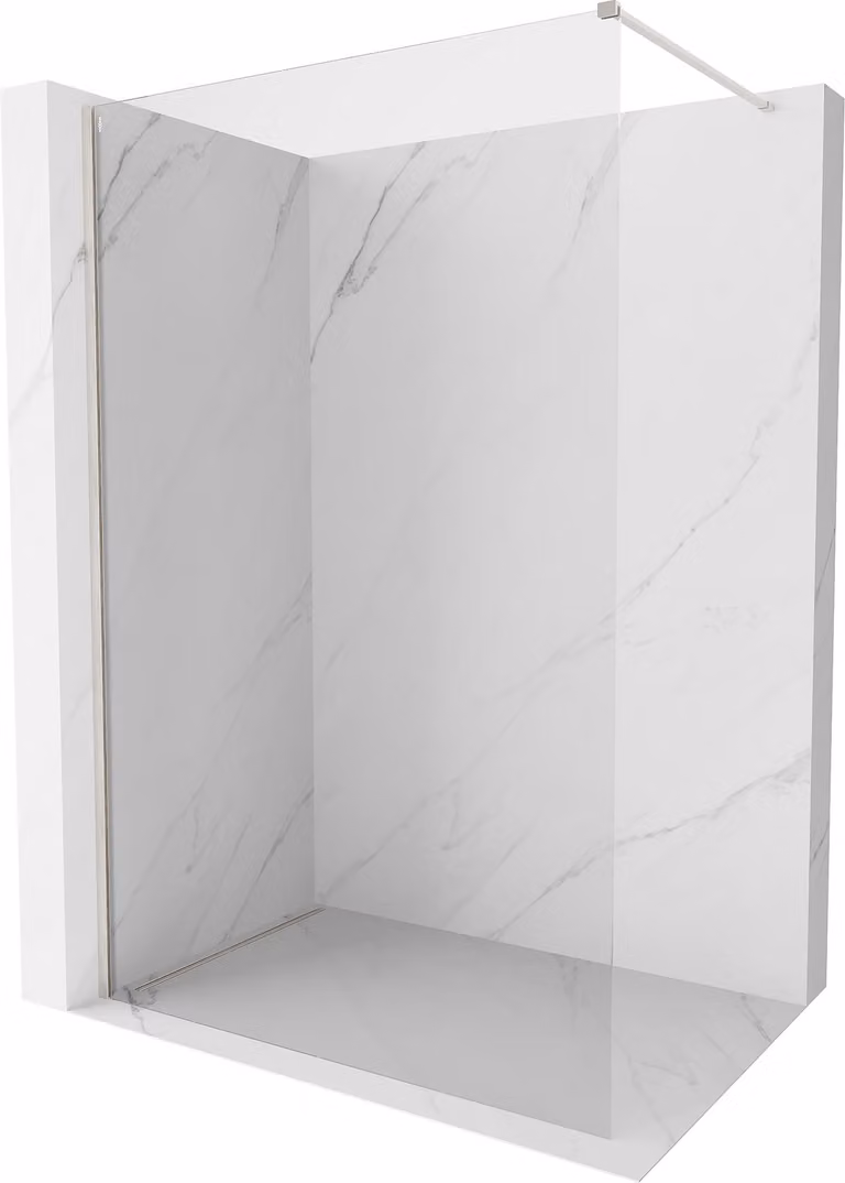 Mexen Kioto-X pannello doccia Walk-in 50 x 200 cm, trasparente 10 mm, nichel spazzolato - 800-050-101-97-00-X
