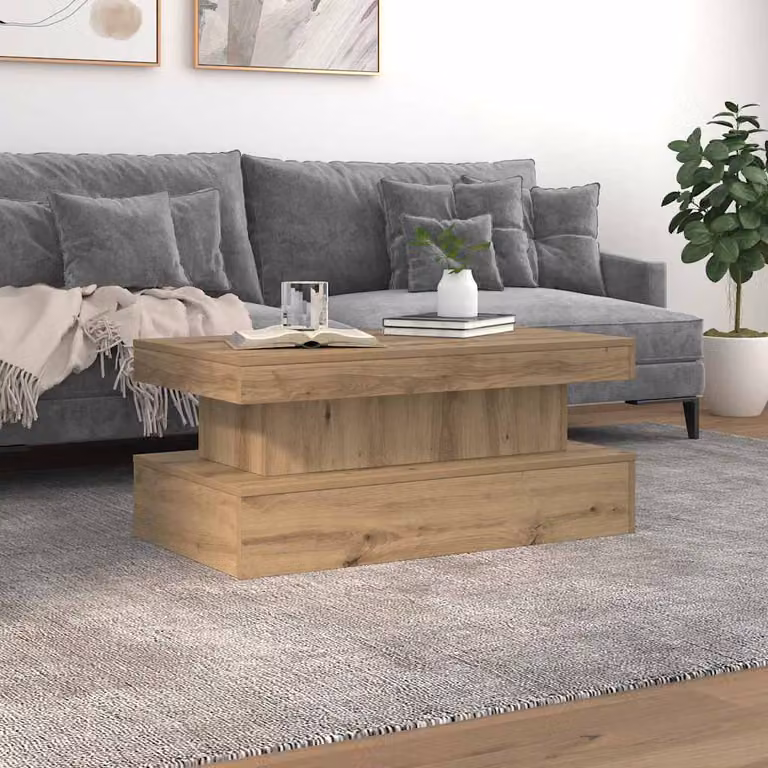 vidaXL Tavolino da Salotto Moderno in Rovere Marrone L: 90 cm, P: 50 cm, H: 40 cm