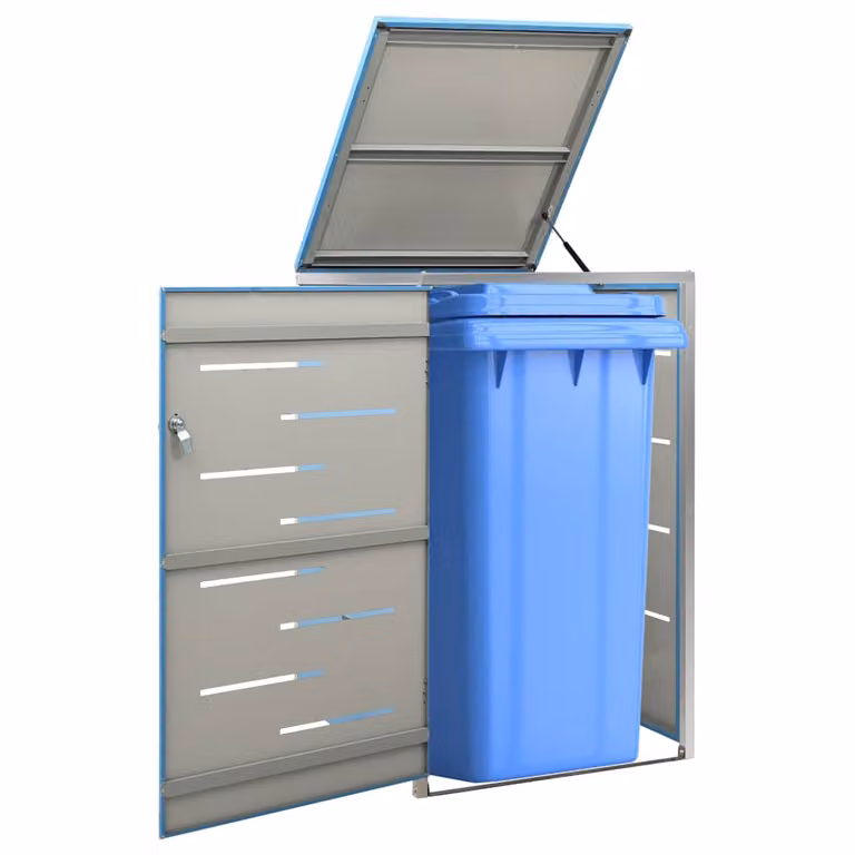 Copribidone singolo vidaXL in acciaio inox, disponibile in antracite o blu, L: 69 cm, P: 77,5 cm, H: 115 cm