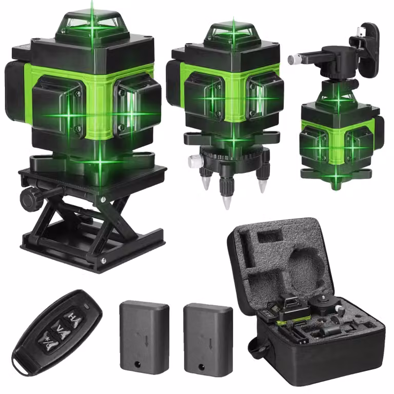 Livella laser, auto-livellante 3D, livellamento laser a 360 gradi, con spina di tipo EU (3-4D)