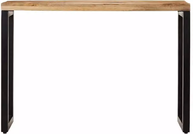 Tavolo Consolle 110x35x76 cm in Legno Grezzo Massello di Mango 353909