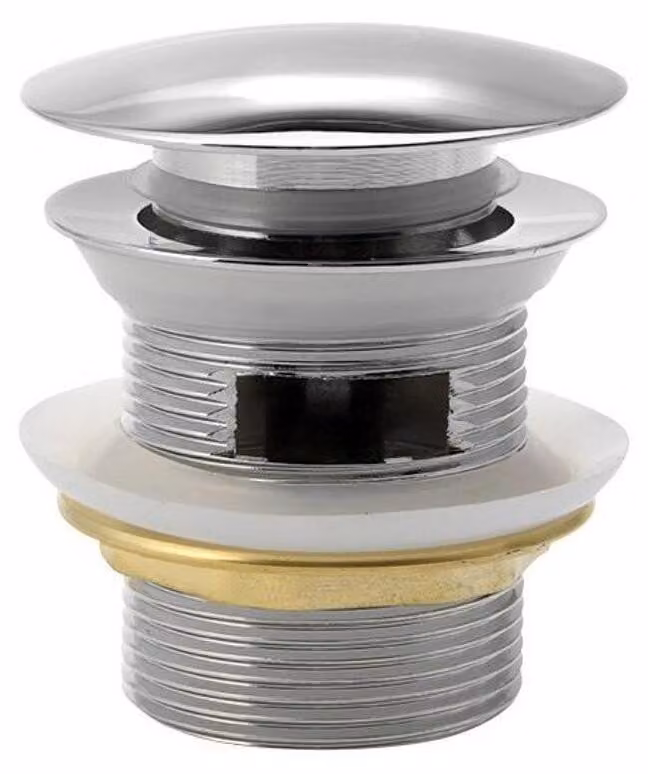 Accessori Aqualine - Bocca di erogazione per vasca da bagno rotonda, Click Clack, cromo TF5005