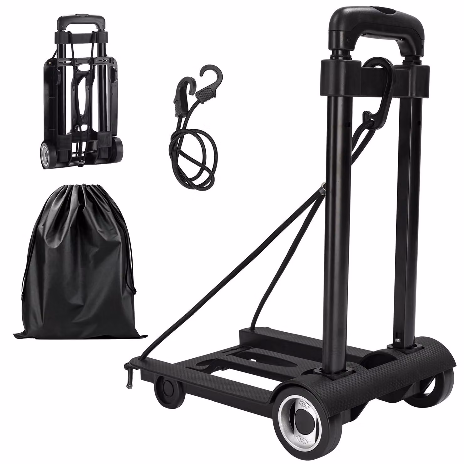 Carrello pieghevole, capacità 50 kg, compatto, con ruote, carrello di trasporto mini