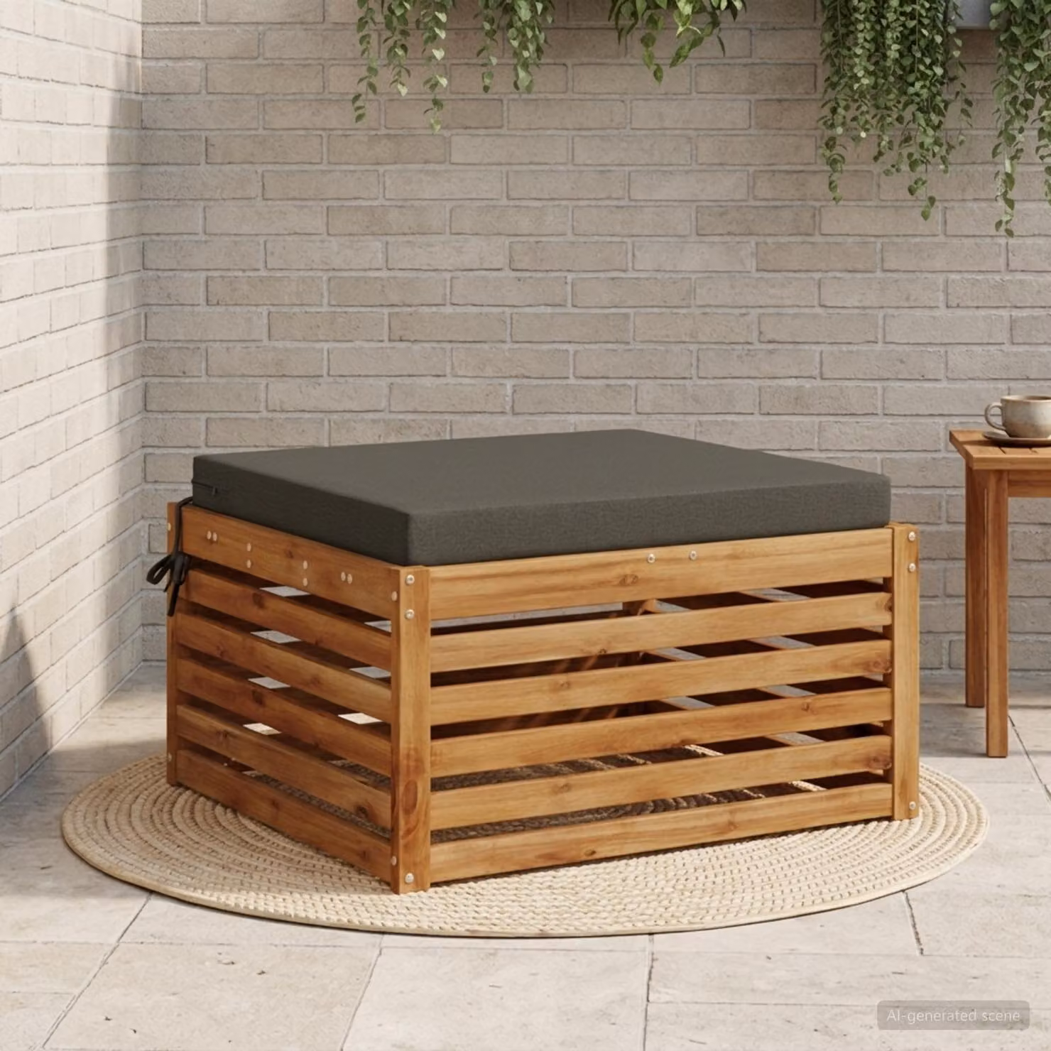 Cuscino per sedia vidaXL SOEST in poliestere con fodera rimovibile e resistenza UV, colore grigio antracite