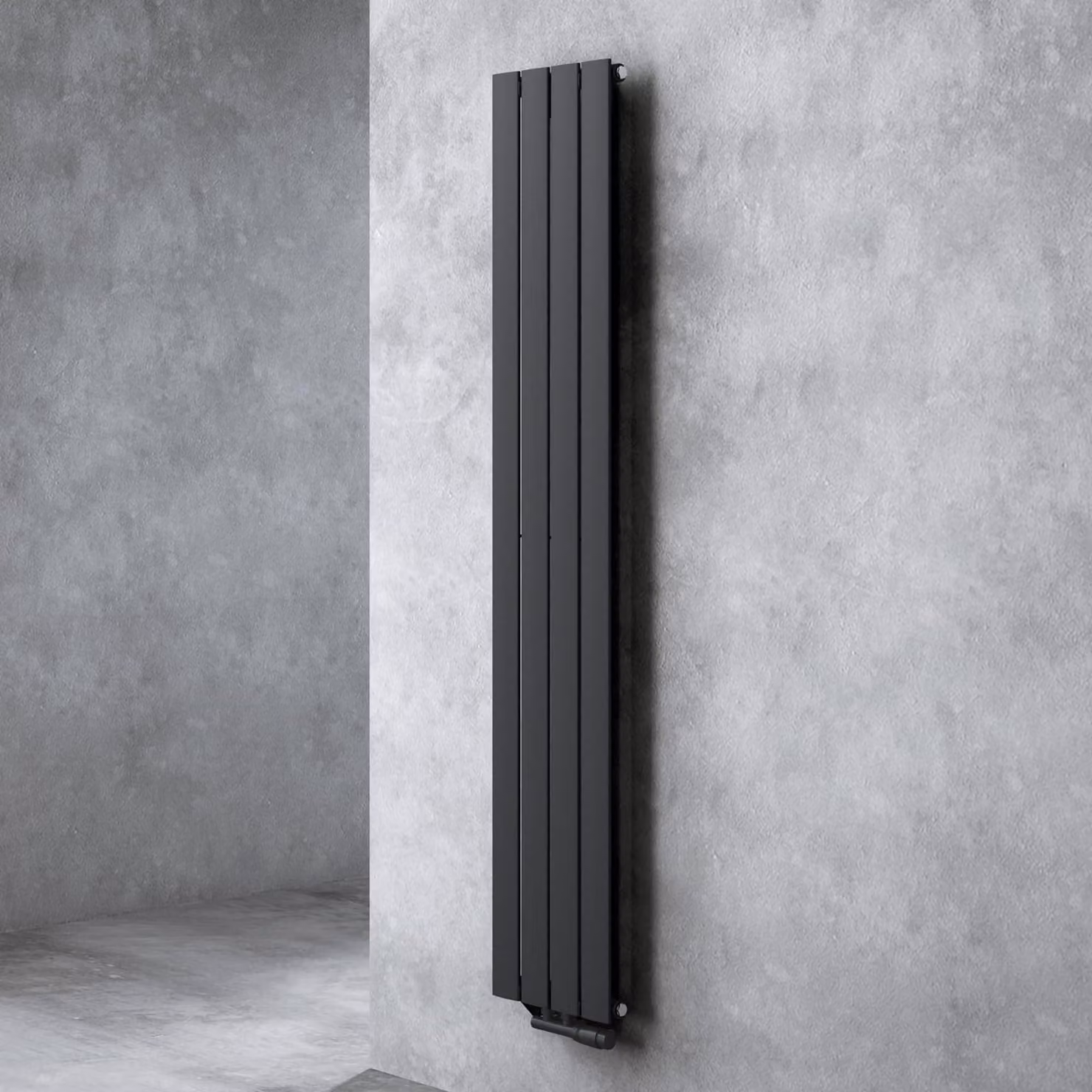 doporro Radiatore Verticale da Bagno 180x31cm, Radiatore a Pannello Termoarredo da Parete e Pavimento in Acciaio, Antracite