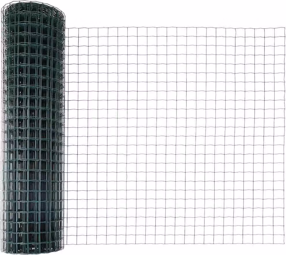 Recinzione Euro di vidaXL, con pali, 10 x 1 metro, acciaio rivestito in PVC, colore verde