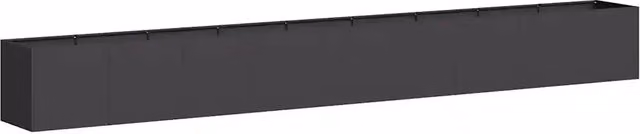 Fioriera a cassetta DESIGN IN in acciaio laminato a freddo colore nero L: 360 cm, P: 40 cm, H: 40 cm