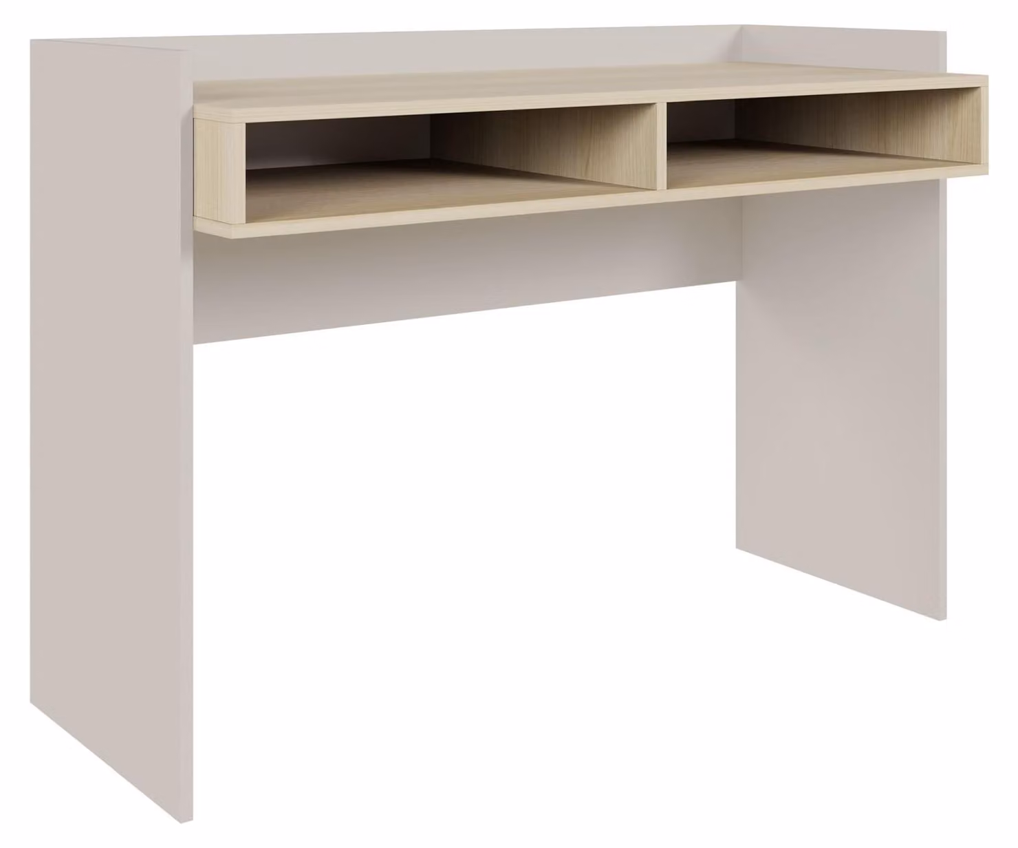 Selsey Tabise - Scrivania a due scomparti, beige cachemire / aspetto rovere, 120 × 53 cm