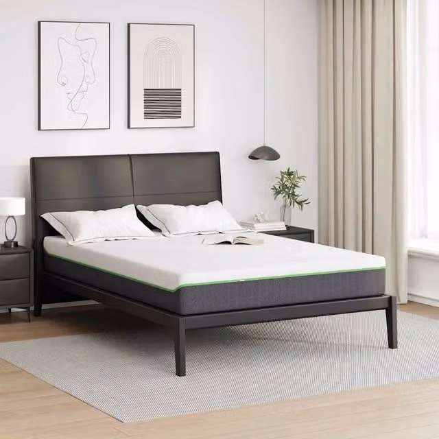 Materasso-Materasso per letto Bianco e Grigio 140 x 200 cm Tessuto Jacquard 669044