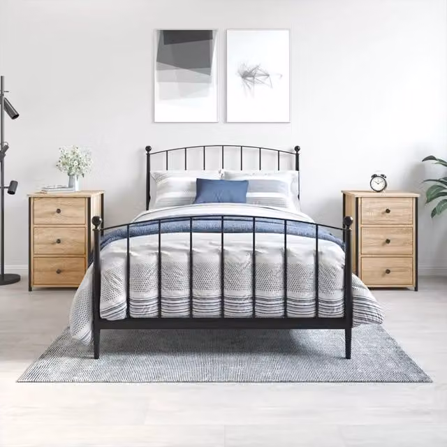 Set di 2 comodini Design Mania in stile industrial, colore marrone, L/P/H: 40 x 36 x 60 cm