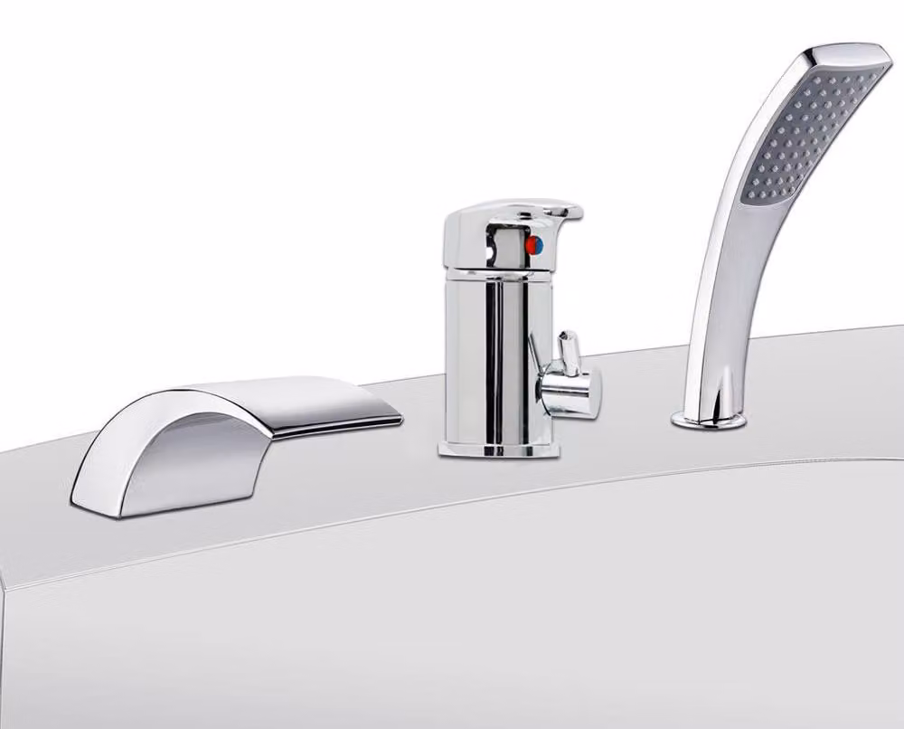 Rubinetteria Set rubinetteria per vasca da bagno Rubinetto miscelatore monocomando a 3 fori