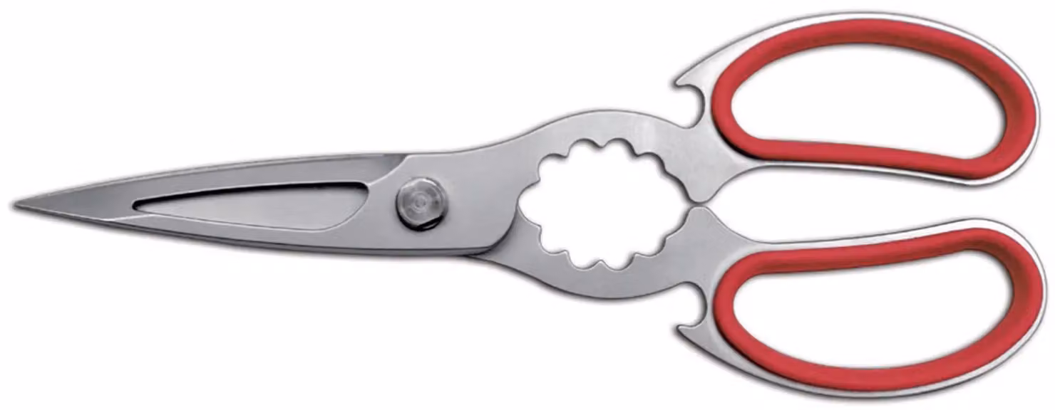 Forbici cucina, inox sabbiata cm 24 - rossa di Sanelli Ambrogio