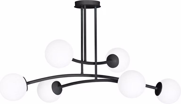 Lampadario Emibig 6xE14 40W HALLDOR 6 NERO 1024/6