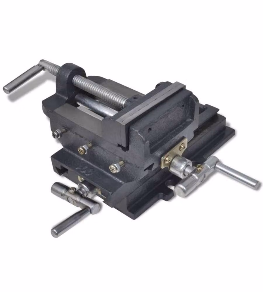 Morsa Manuale con Slitta Trasversale per Trapano a Colonna 78mm