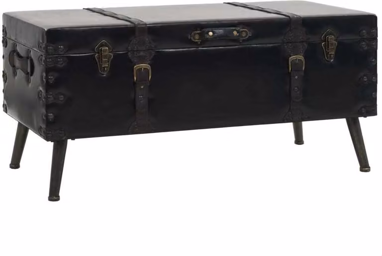 vidaXL Tavolino da caffè in MDF e acciaio 102 x 51 x 48 cm - Tavolino da caffè - Tavolini da caffè - Tavoli da caffè